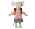 Maileg Big Sister With Backpack - Red