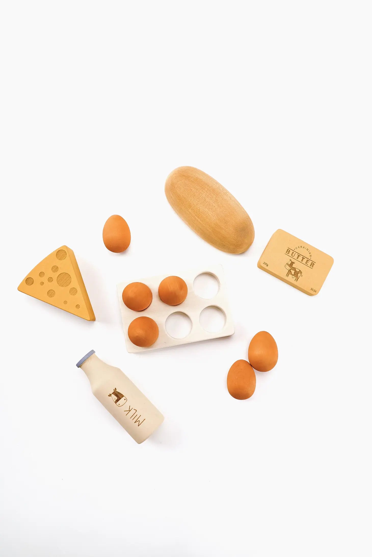 Sabo Concept Handmade Wooden Country Dairy Set
