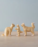 Handmade Wooden Cat Family