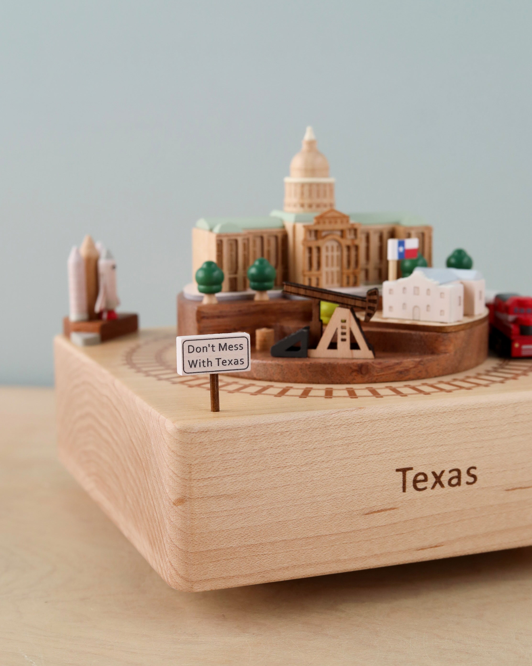 Texas Wooden Music Box