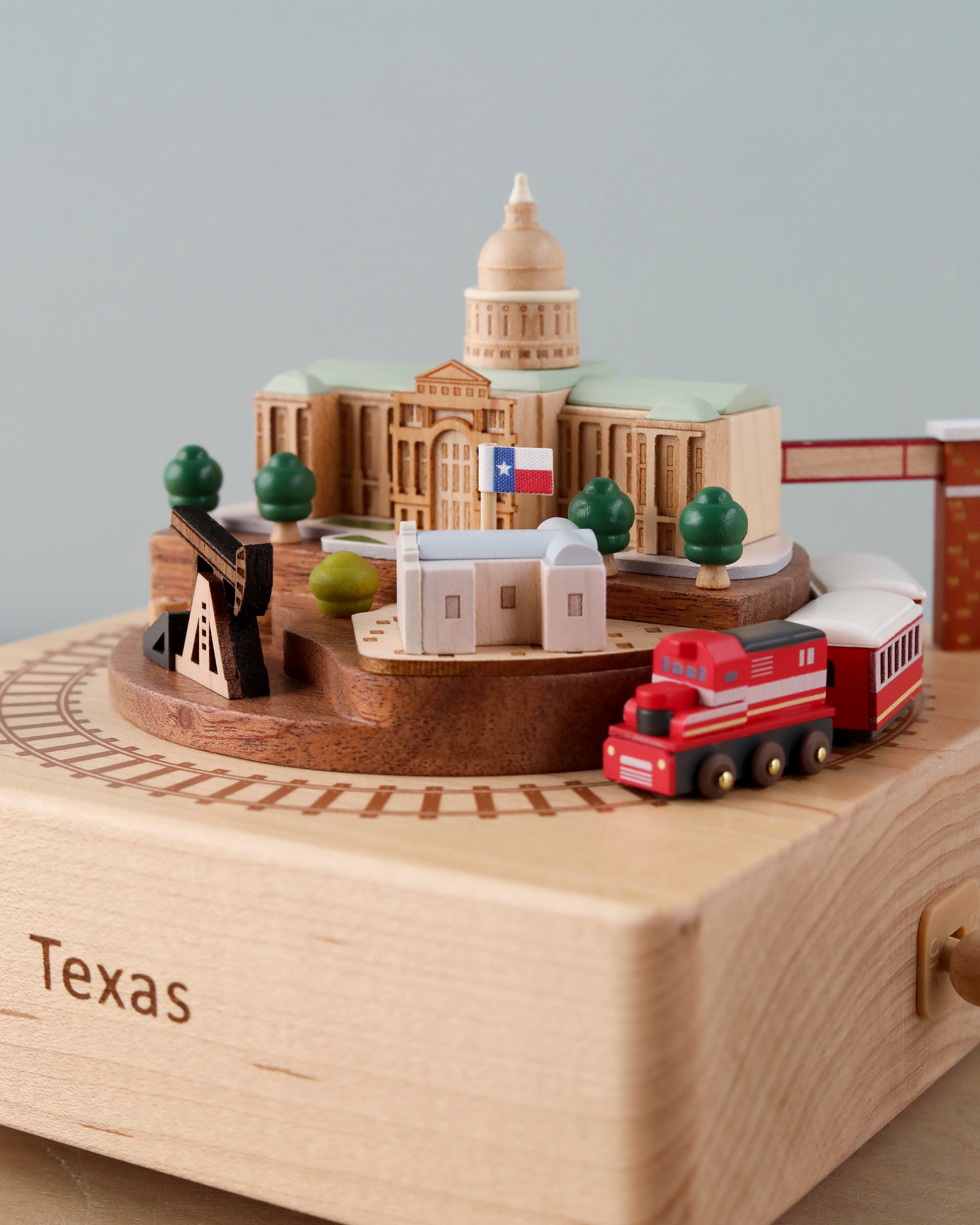 Texas Wooden Music Box