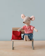 Maileg Big Sister With Backpack - Red