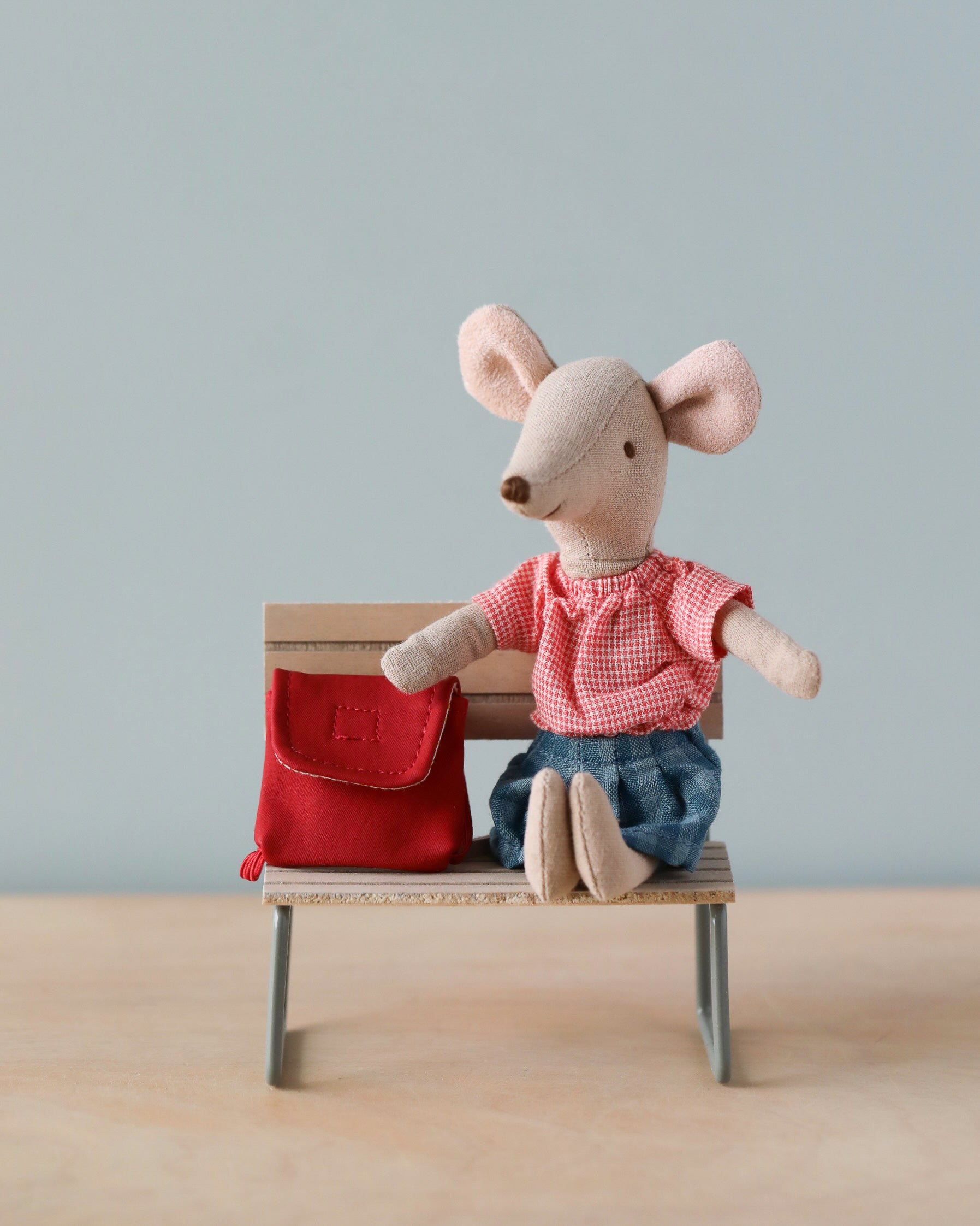 Maileg Big Sister With Backpack - Red