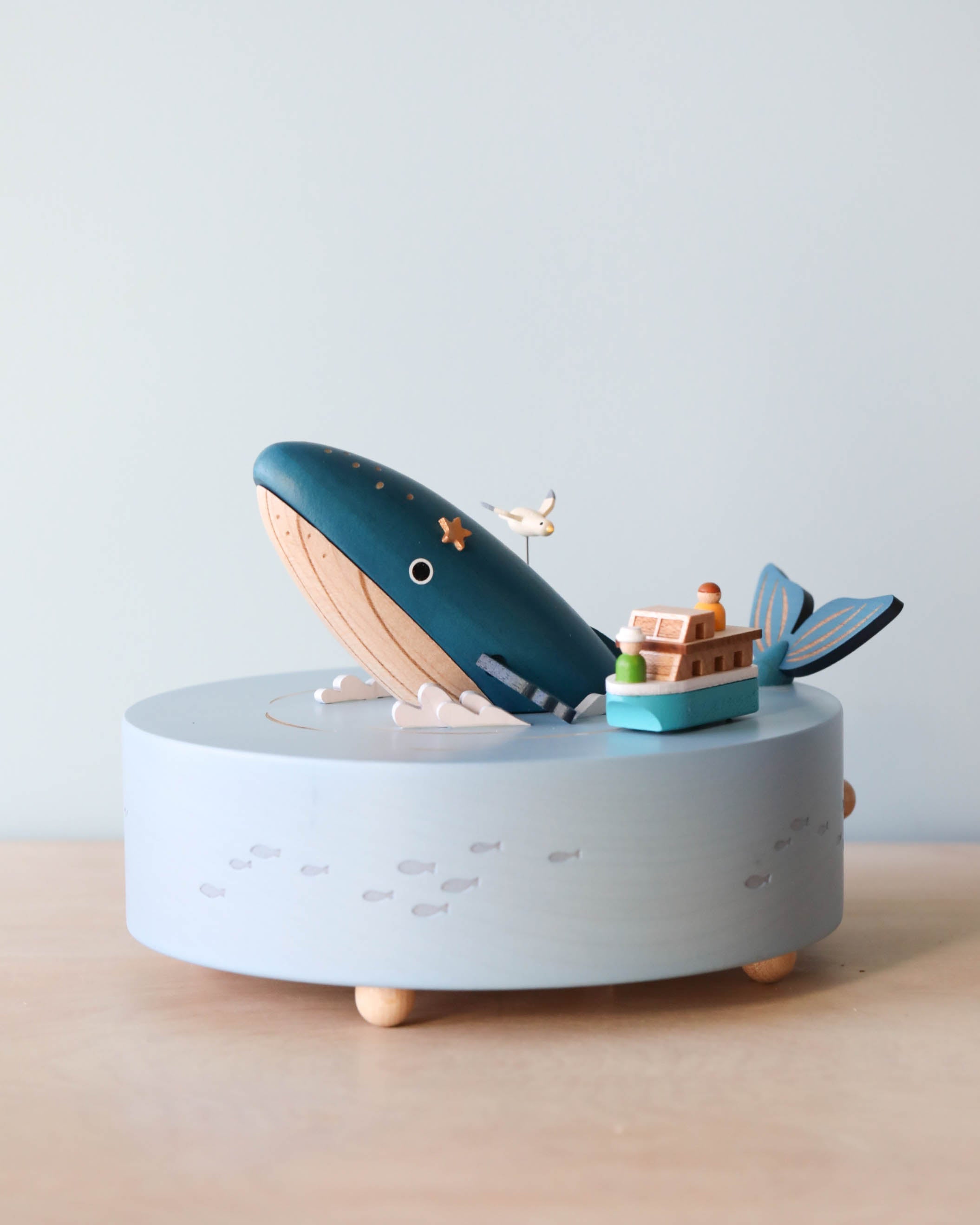 Wooden Whale Music Box