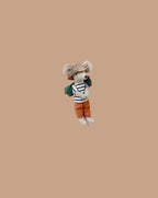 Maileg Hiker Mouse With Dark Blue Striped Shirt - Big brother