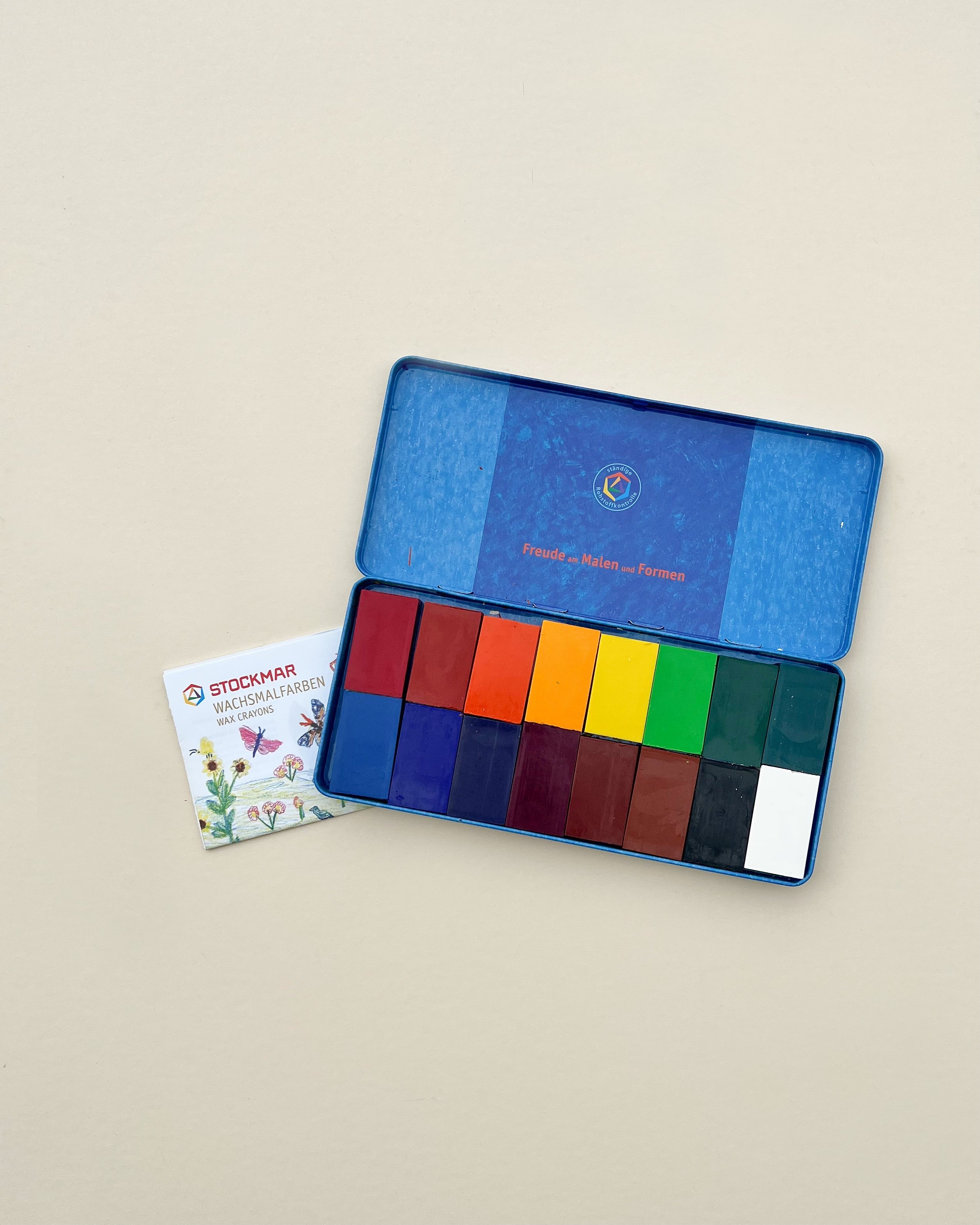 Stockmar Wax Block Crayons Tin Case - 16 Assorted