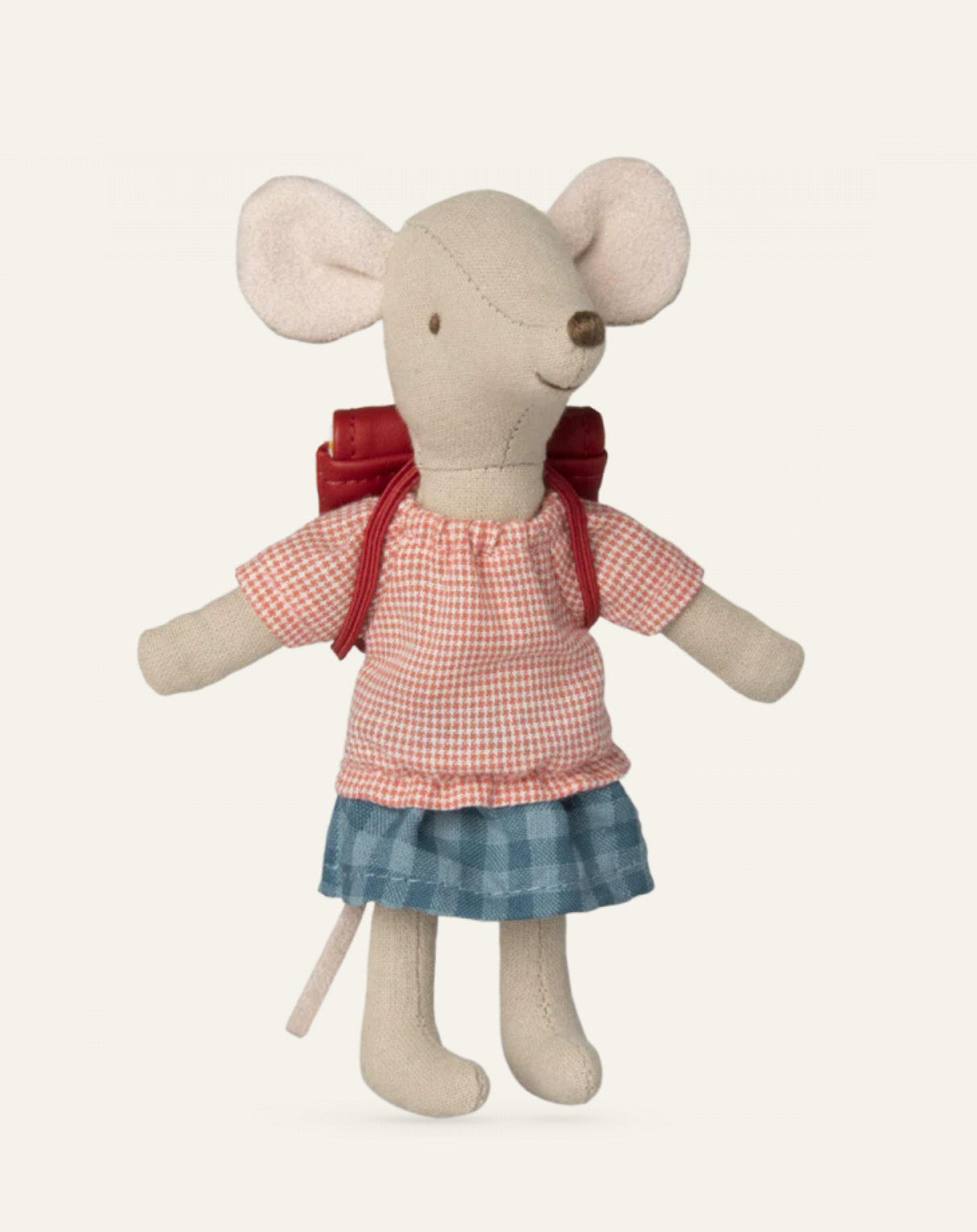 Maileg Big Sister With Backpack - Red