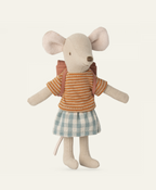 Maileg Big Sister With Backpack - Old Rose
