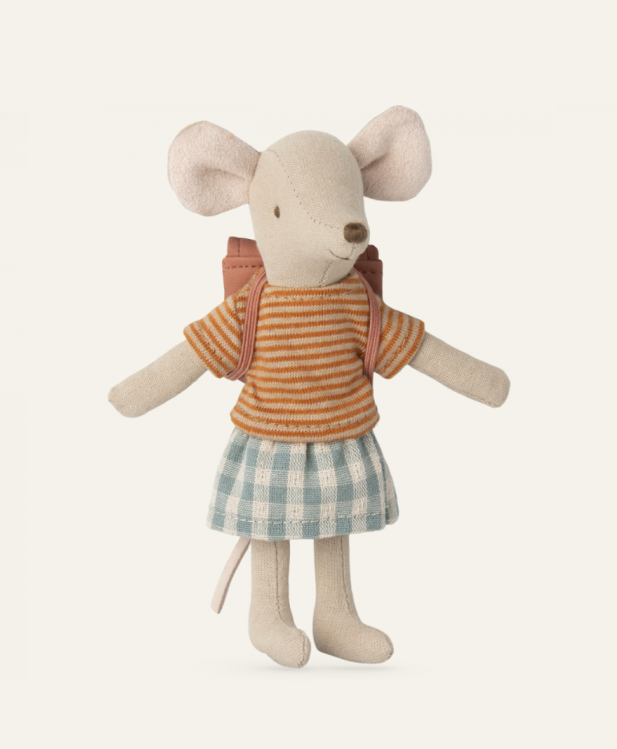 Maileg Big Sister With Backpack - Old Rose