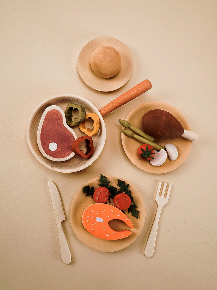 Sabo Concept Handmade Wooden Dinner Set