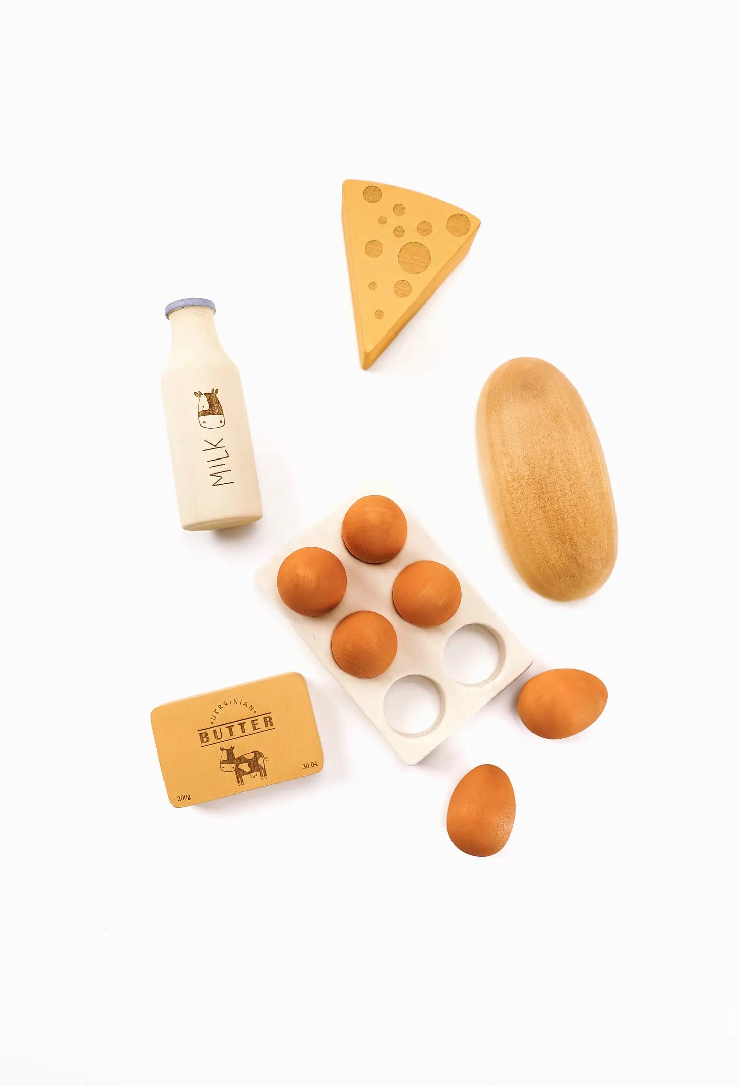 Sabo Concept Handmade Wooden Country Dairy Set