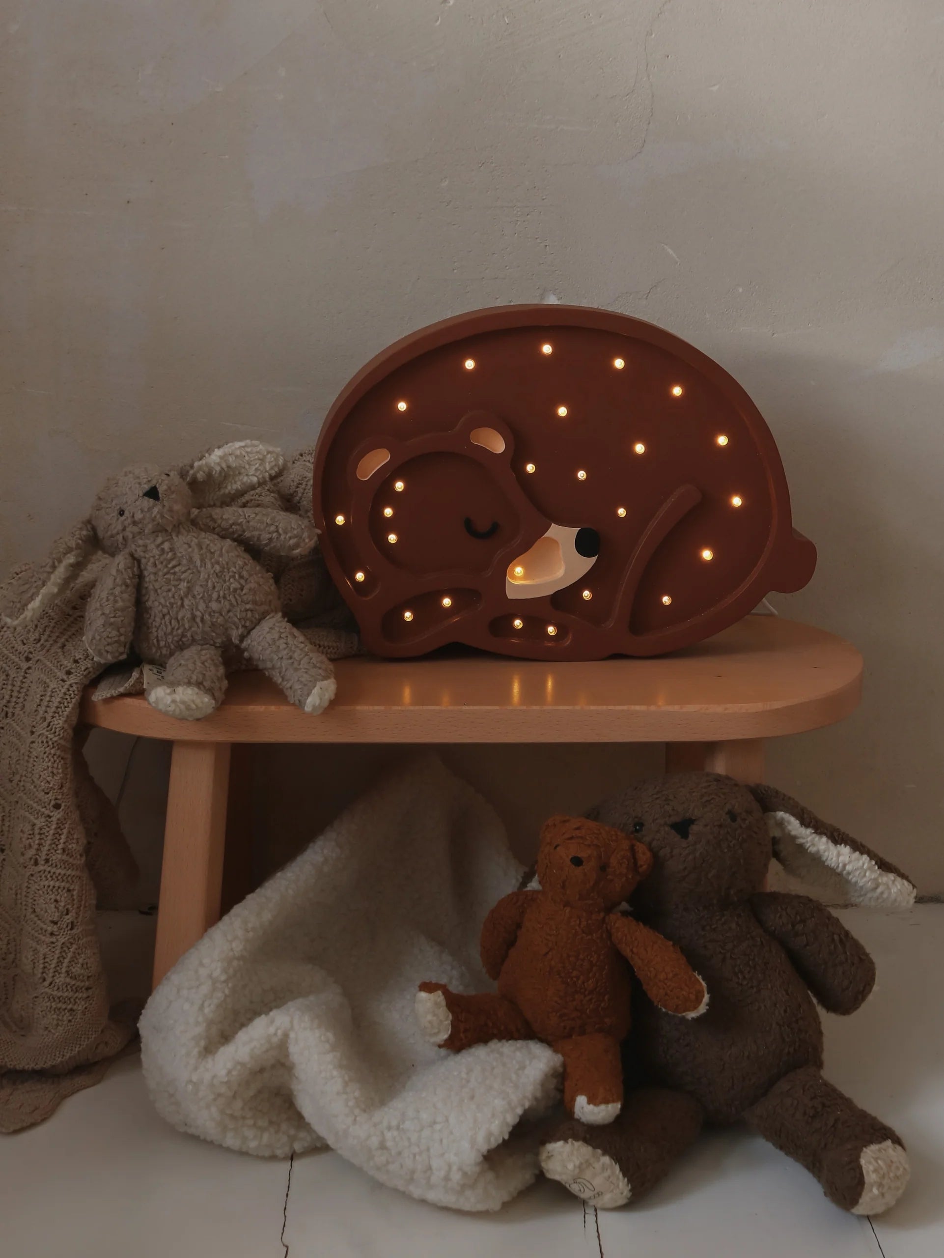 Handmade Wooden Lamp - Bear