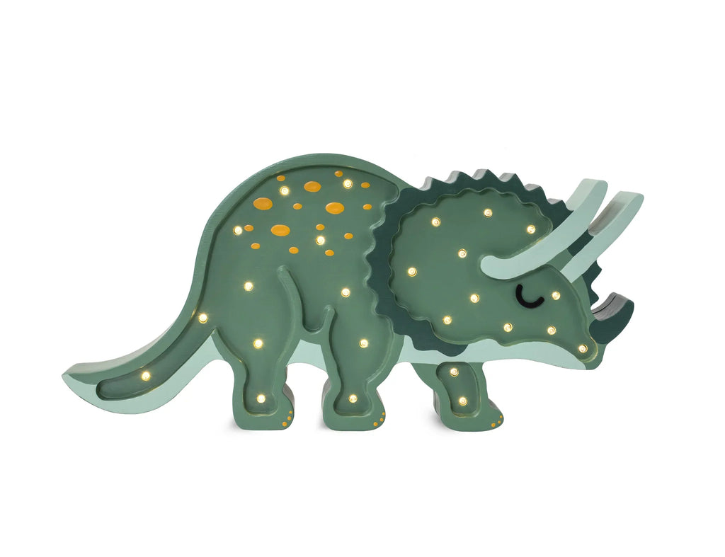Handmade Wooden Lamp - Triceratops