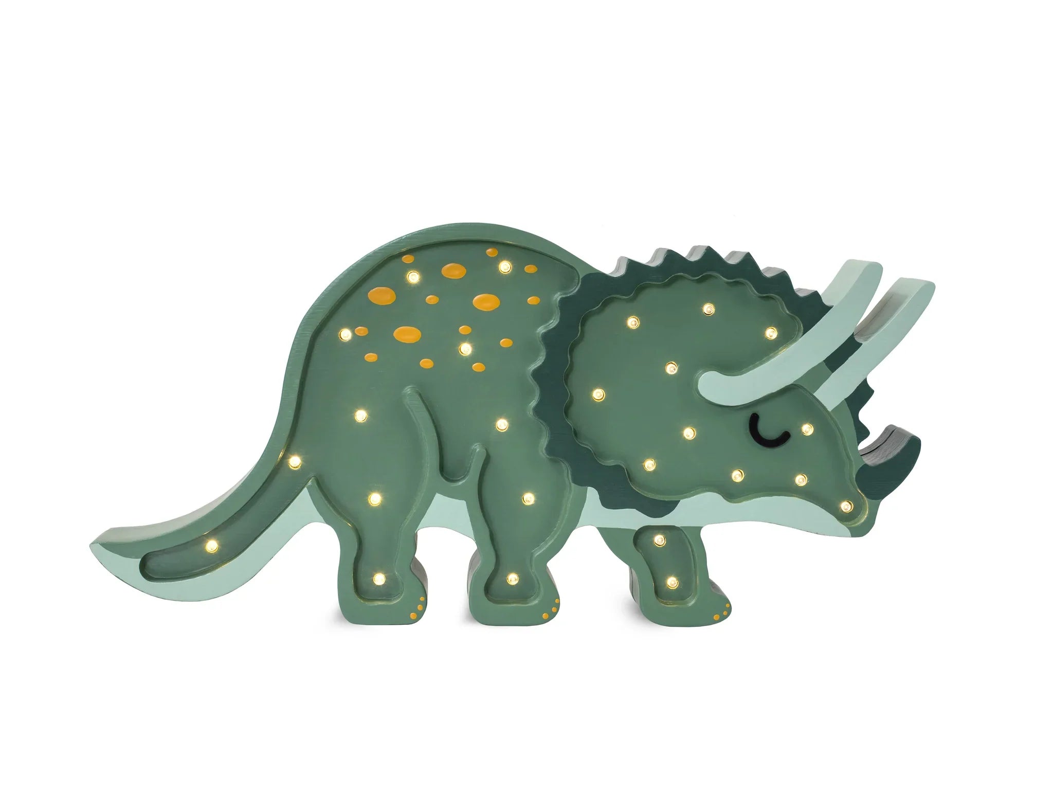 Handmade Wooden Lamp - Triceratops