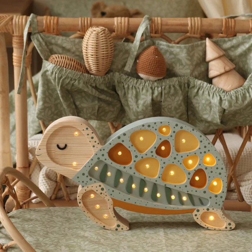Handmade Wooden Lamp - Turtle