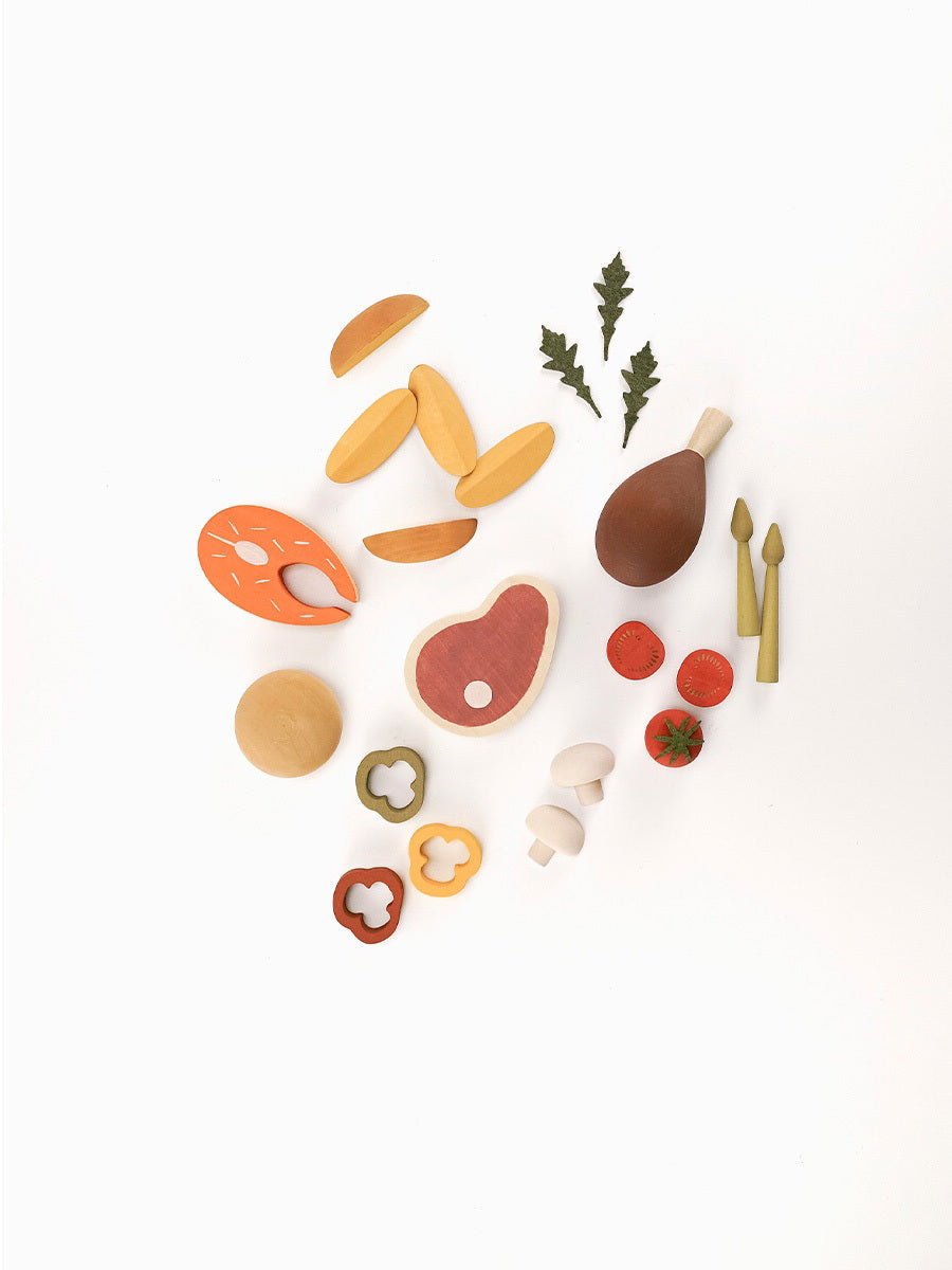 Sabo Concept Handmade Wooden Dinner Set